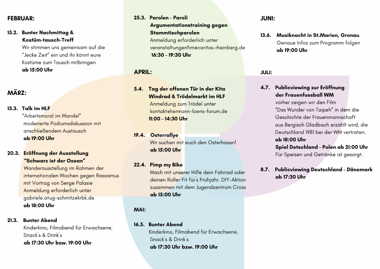 Programm HLF 1.Halbjahr 2025