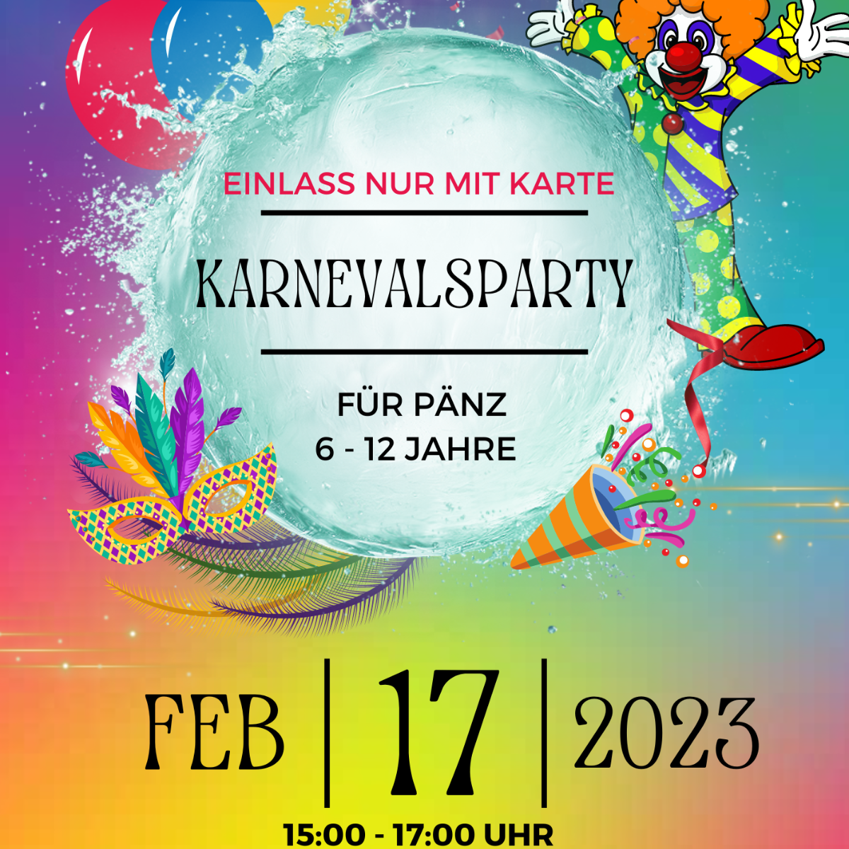 Karnevalsparty Plakat